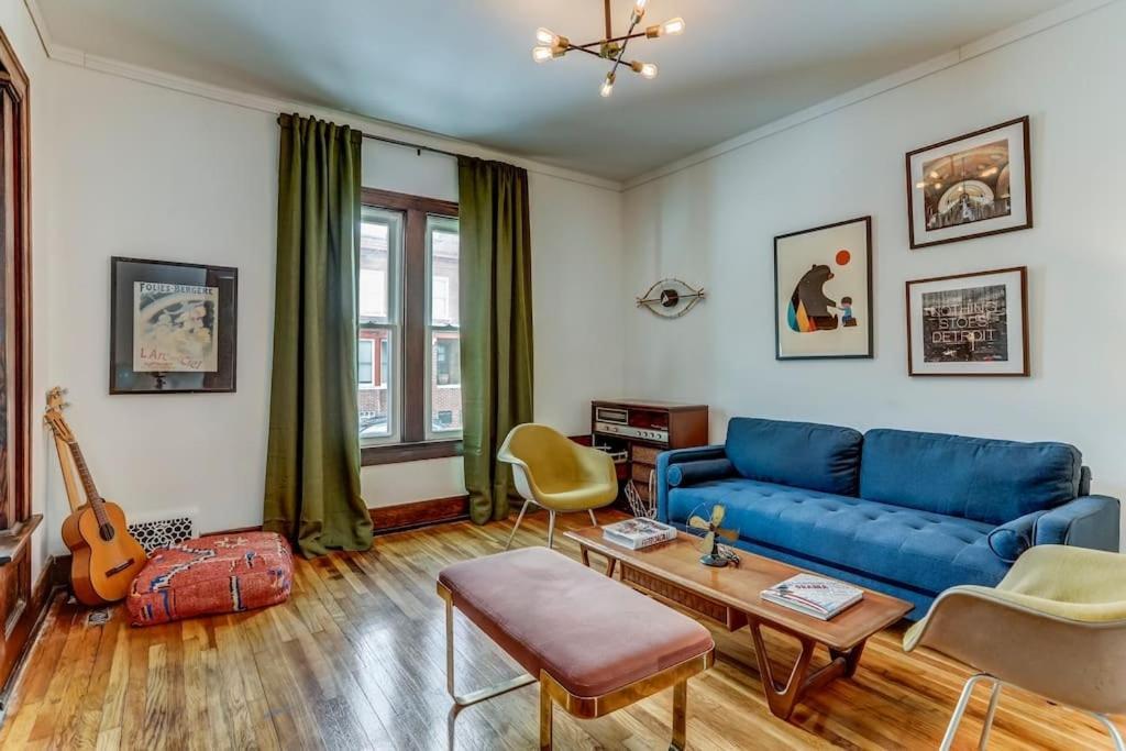 Luxe Mid-Century Styled Historic Townhouse #1 Villa Detroit Ngoại thất bức ảnh